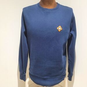 Jack & Jones Men's Crew Neck Sweatshirt Size Large Navy Blue Casual Cozy Basics